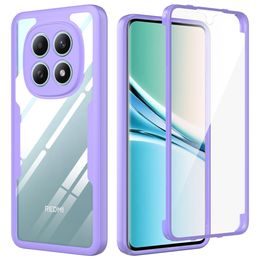 Techsuit ColorVerse 360 Schutzhülle für Xiaomi Redmi Note 15 4G - Transparente TPU Handyhülle - Violett