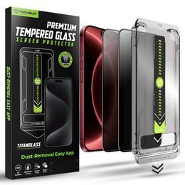 iPhone 18 Pro Max kaitseklaas – Techsuit TitanGlass Privacy privaatsusklaas 2 tk