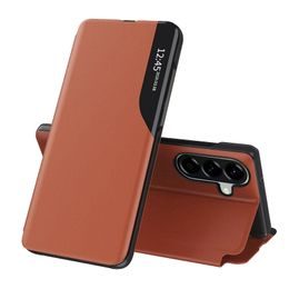 Eco Leather View Case, Samsung Galaxy A37 5G, πορτοκαλί