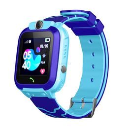 Chytré vodotěsné hodinky pro děti Q12, modré