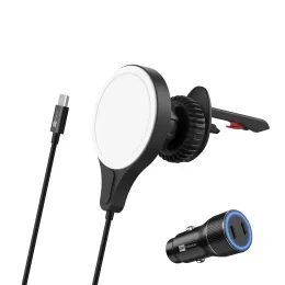 ER POWER MagSafe autós töltő 15W + 40W adapter, fekete