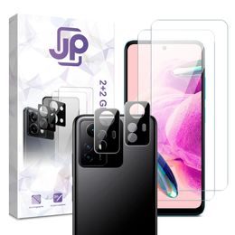 JP Combo pack, 2 db edzett üveg és 2 db kameraüveg készlet, Xiaomi Redmi Note 12S