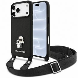 Karl Lagerfeld Saffiano K&C Metal Pin CBDY Crossbody ümbris iPhone 17 Pro / 18 Pro – must