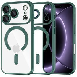 iPhone 17 Pro / 18 Pro ümbris – Techsuit Luxury Crystal MagSafe – tumeroeline