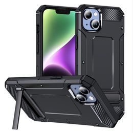 Techsuit Hybrid Armor Kickstand, iPhone 14, crni