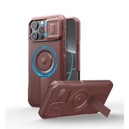 Dexnor MagSafe Kickstand Schutzcover iPhone 16, Weinrot