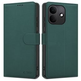 Tech-Protect Wallet Hülle für Xiaomi Redmi Note 17 Pro 5G - Kunstleder Schutzhülle mit Kartenfach - Grün