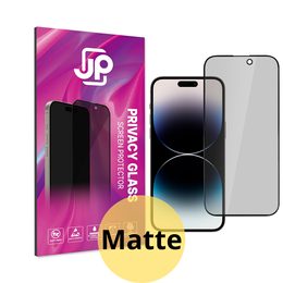 JP Matte Privacy Σκληρυμένο γυαλί, iPhone 14 Pro, μαύρο