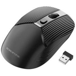 Borofone Kabellose Business Maus BG5 für PC und Laptop - 2.4 GHz Wireless Mouse - Ergonomisches Design - Schwarz