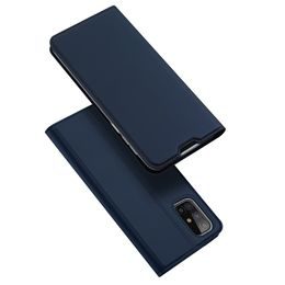 Dux Ducis Skin Leather case, könyves tok, Samsung Galaxy M31s, kék