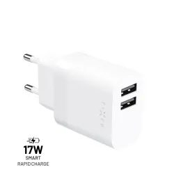 Hálózati töltő FIXED 2x USB, 17W, Smart Rapid Charge, fehér
