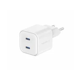 Swissten Adaptor Rețea GaN 2x USB-C Power Delivery 20 W, alb