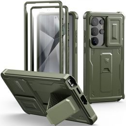 Dexnor 360 Kickstand Camprotector borító Samsung Galaxy S25 Ultra, zöld