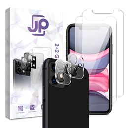 JP Combo Pack, Σετ 2 Προστατευτικών Γυαλιών και 2 Καλυμμάτων Φακού, iPhone 11