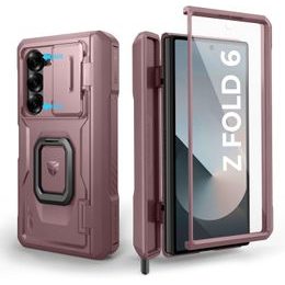 Dexnor 360 Kickstand Camprotector etui Samsung Galaxy Z Fold 6, różowy