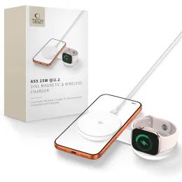 Tech-Protect A55 2-in-1 MagSafe juhtmevaba laadija 25W Qi2.2 – valge