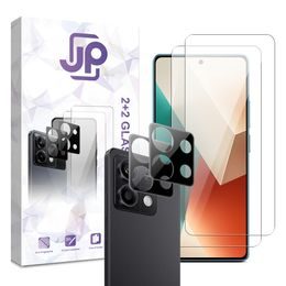 JP Combo pack, Komplet 2 kaljenih stekel in 2 stekel za kamero, Xiaomi Redmi Note 13 Pro 5G