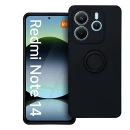 Silicone Ring obal, Xiaomi Redmi Note 14 5G, černý