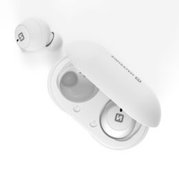 Swissten Bluetooth TWS sluchátka Stonebuds, bílá