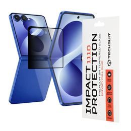 Samsung Galaxy Z Flip 8 kaitseklaas – Techsuit 111D privaatsusklaas – must