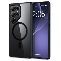 Kryt ESR Hybrid HaloLock MagSafe Samsung Galaxy S25 Ultra, čierno priehľadný