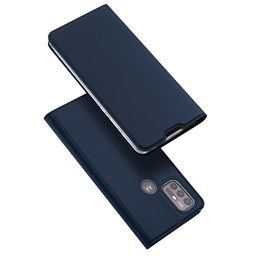 Dux Ducis Skin Leather case, könyves tok, Motorola Moto G10 / G30, kék