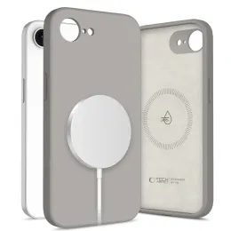 Tech-Protect Liquid Silicone MagSafe, iPhone 16e, gri