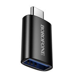 Borofone OTG Adapter (BV26C) USB-C auf USB 3.0 - Kompakter Datenübertragungsadapter - Schwarz
