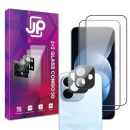 JP 5D Combo pack, Set 2 folii sticlă securizată 5D și 2 protecții cameră foto, Xiaomi Redmi Note 17 Pro 5G