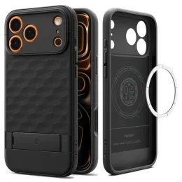 Spigen Parallax „S" Mag s MagSafe, iPhone 17 Pro / 18 Pro, matná čierna