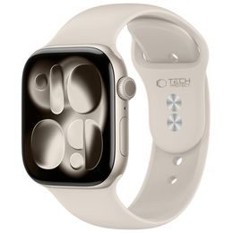 Tech-Protect Silicone каишка, Apple Watch 8 / 9 / 10 / 11 / 12 / SE / Ultra (40 / 41 / 42 mm), бежова