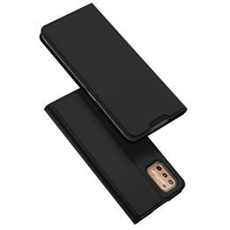 Dux Ducis Skin Leather case, knížkové pouzdro, Motorola Moto G9 Plus, černé