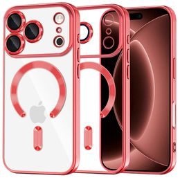 iPhone 17 Pro Max / 18 Pro Max ümbris – Techsuit Luxury Crystal MagSafe – punane