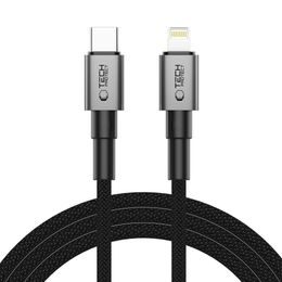 Tech-Protect UltraBoost DNA Lightning kábel, PD27W/3A, 2m, szürke