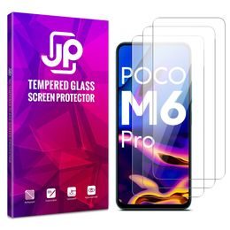 JP Long Pack Kaljeno steklo, 3 stekla za Xiaomi Poco M6 Pro