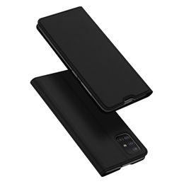 Dux Ducis Skin Leather case, knižkové púzdro, Samsung Galaxy A71, čierne