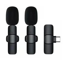 Microfon fără fir K1, USB-C, negru, 2 bucăți