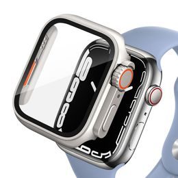 Tech-Protect Defense360 Apple Watch 7 / 8 / 9, 45 mm, strieborno-oranžové