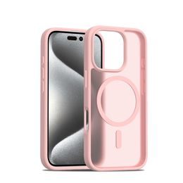 JP MagFit Colour MagSafe obal s N52 magnetem, iPhone 16 Pro, světle růžový