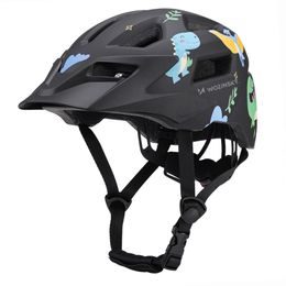 Casco da ciclismo per bambini Wozinsky con visiera rimovibile XS, nero