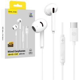 Blavec BHS-02 Bedrade Oordopjes met Microfoon USB-C (DAC) - Wit