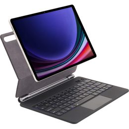 JP Magnetic Keyboard θήκη tablet με οθόνη, Samsung Galaxy Tab S7+ / S8+ / S9+ / S10+ / S7 FE / S9 FE+, μαύρη