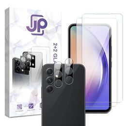 JP Kombi-Pack, Set mit 2 Panzergläsern und 2 Kameralinsenfolien, Samsung Galaxy A54
