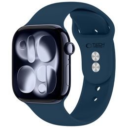 Tech-Protect Silicone kellarihm Apple Watch 8 / 9 / 10 / 11 / 12 / SE / Ultra (44 / 45 / 46 / 49 mm) – tumesinine
