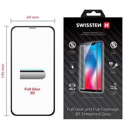 Swissten Ultra durable 3D Full Glue Ochranné tvrzené sklo, Apple iPhone XR, čierne