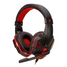 Speed Spider OS-830MV Gaming Headset mit Mikrofon, schwarz-rot
