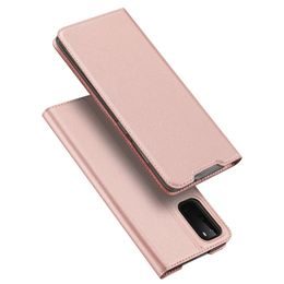 Dux Ducis Skin Leather case, knižkové púzdro, Samsung Galaxy S20, ružové