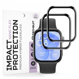 Techsuit Nano Flex, Huawei Watch Fit 3, 2 bucăți, negru
