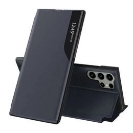 Eco Leather View Case, Samsung Galaxy S25 Ultra, kék