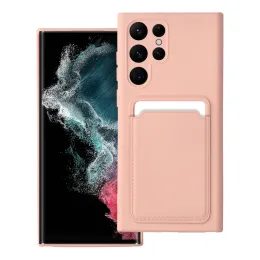 Card Case tok, Samsung Galaxy S22 Ultra, rózsaszín